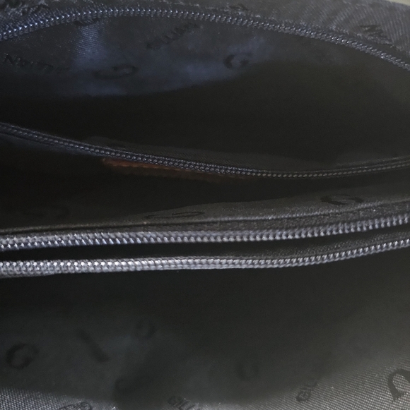 Gillian vintage tote bag patent leather light olive/cream color Gillian logo - Picture 6 of 7